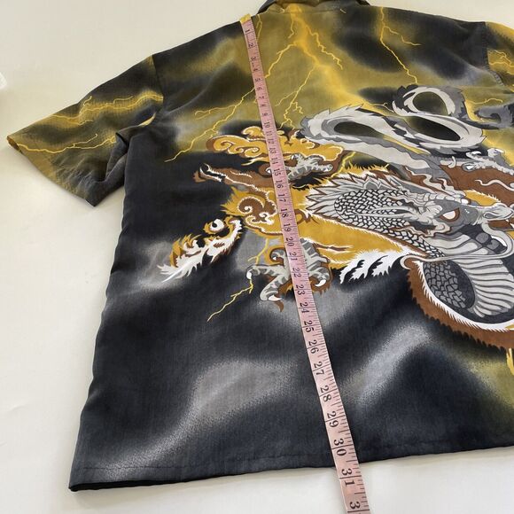 Vintage Extreme Limit Shirt Mens Large DRAGON All Over Graphic Print Y2K Street - Picture 6 of 9